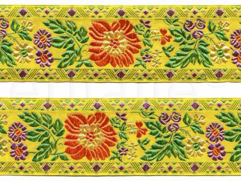 sierband bloemen geborduurd