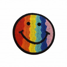 smiley patch rainbow