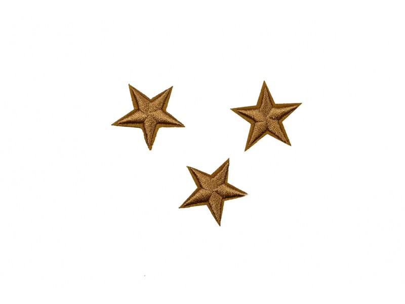 sterren patch set licht bruin 2,5 cm 3 stuks