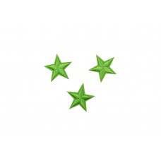 sterren patch set licht groen 2,5 cm 3 stuks