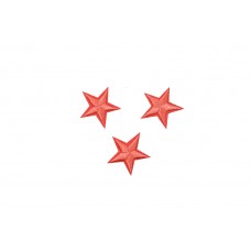 sterren patch set rouge 2,5 cm 3 stuks