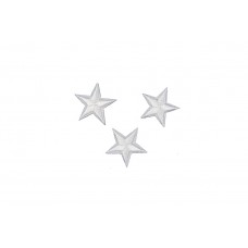 sterren patch set wit 2,5 cm 3 stuks