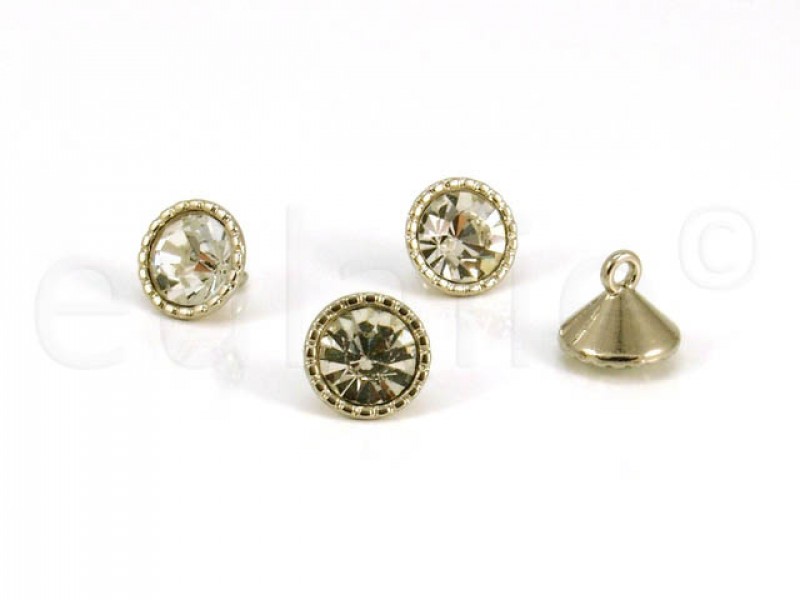 Strass knoop 1cm