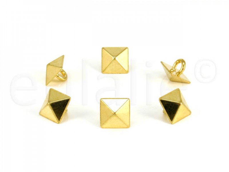 studs knopen pyramide goud