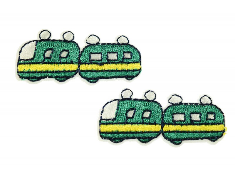trein patch groen 2 stuks