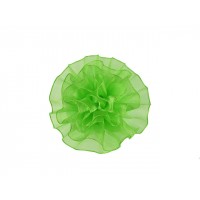 tule corsage fluor groen groot