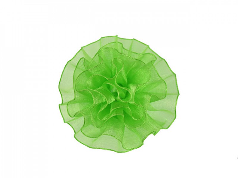 tule corsage fluor groen groot