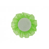 tule corsage fluor groen groot