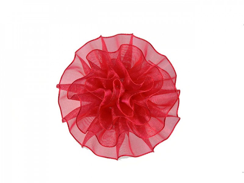 tule corsage fuchsia groot