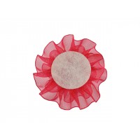 tule corsage fuchsia groot