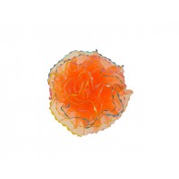 tule corsage oranje glitter groot