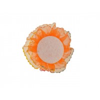 tule corsage oranje glitter groot