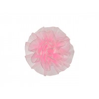 tule corsage poeder roze groot