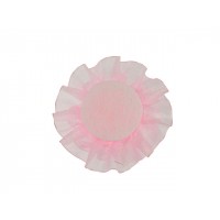 tule corsage poeder roze groot