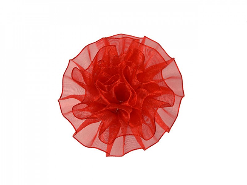 tule corsage rood groot