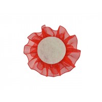 tule corsage rood groot