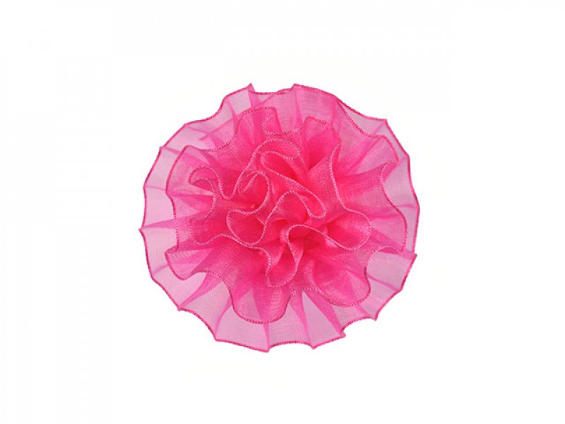 tule corsage roze groot
