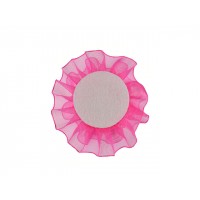 tule corsage roze groot