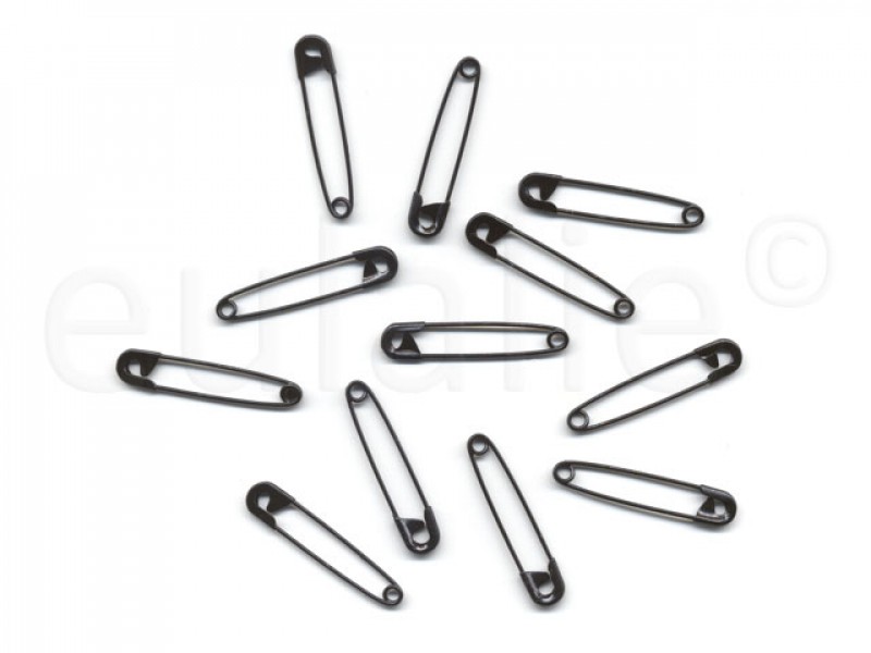 veiligheidsspelden 40x0.95mm zwart 12 stuks
