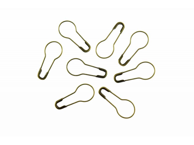 veiligheidsspelden kalebas 2 cm brons (50 stuks)