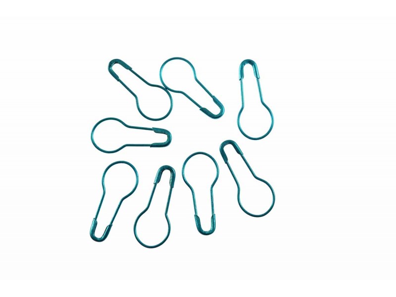 veiligheidsspelden kalebas 2 cm metal turquoise (50 stuks)