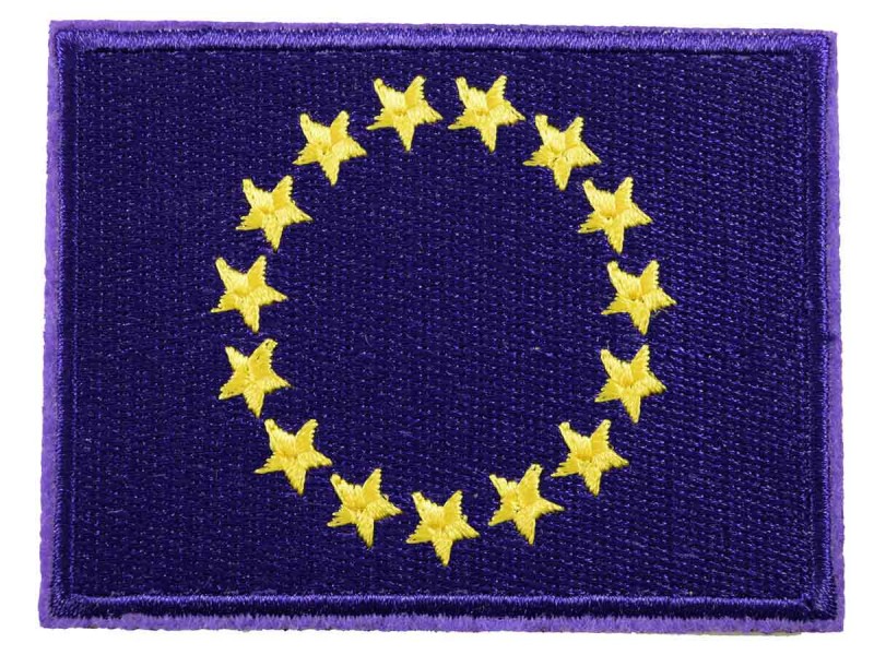 vlag europa opstrijkbaar 6 x 8 cm