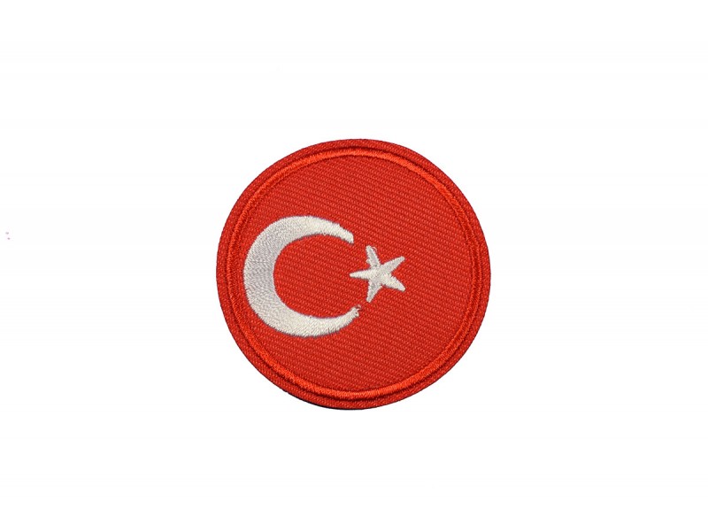 vlag Turkije rond 5 cm