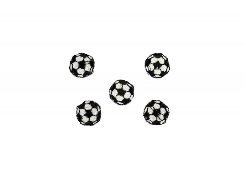 voetballen patch 5 stuks 1,5cm