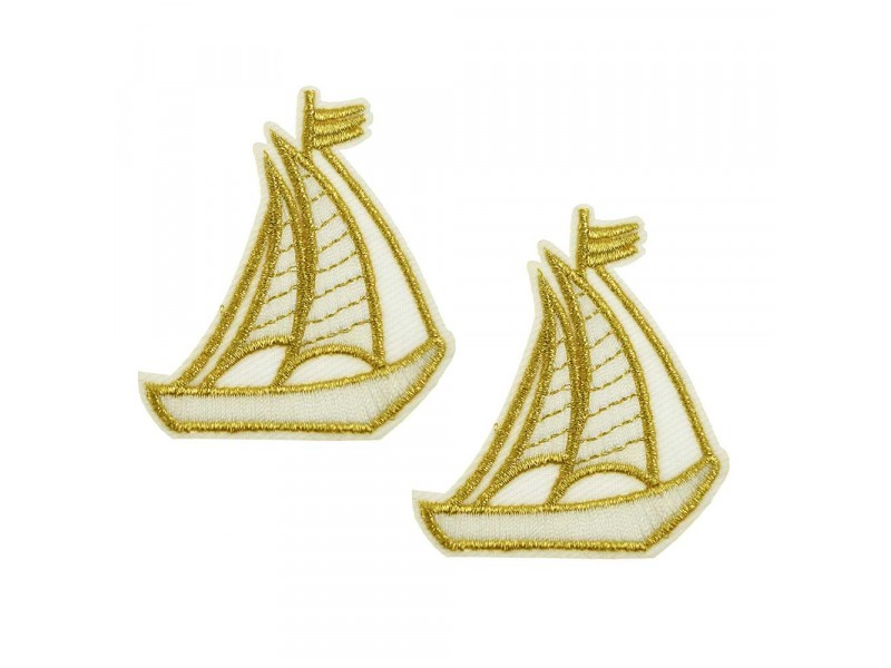 Zeilboot goud patch set