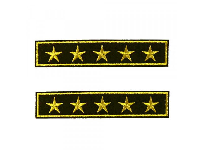 military rank patch set vijf sterren